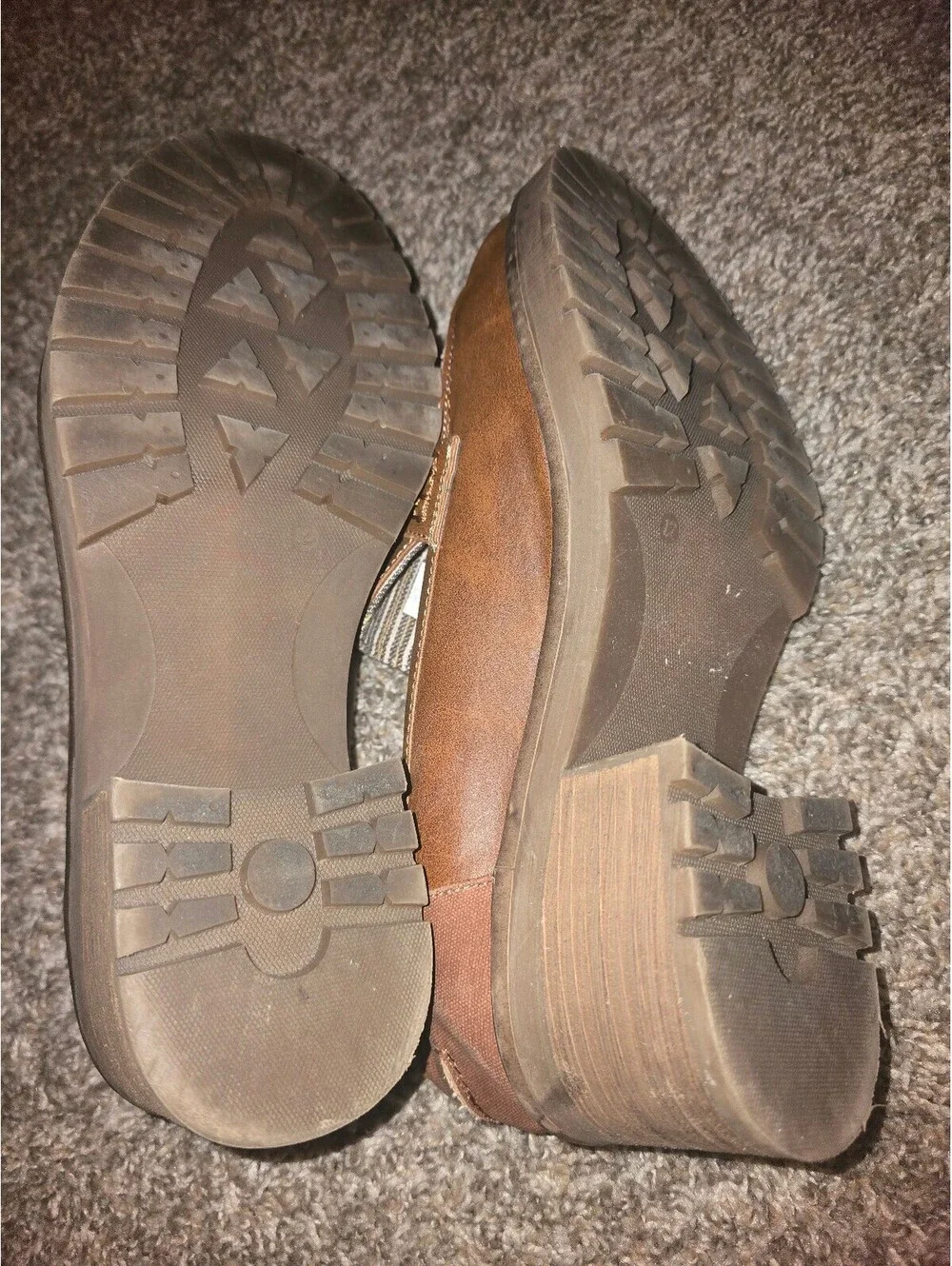 Women's Brown Man-Made Upper Loafers Size 12W